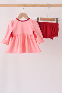 Turkey smocked bow bloomer set