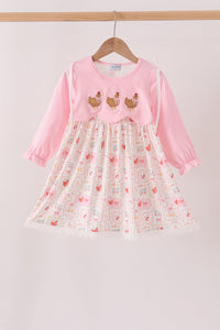 Chicken embroidery dress