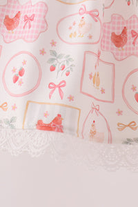 Chicken embroidery dress