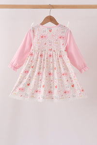 Chicken embroidery dress