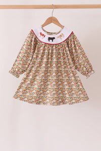 Cow Embroidery Dress