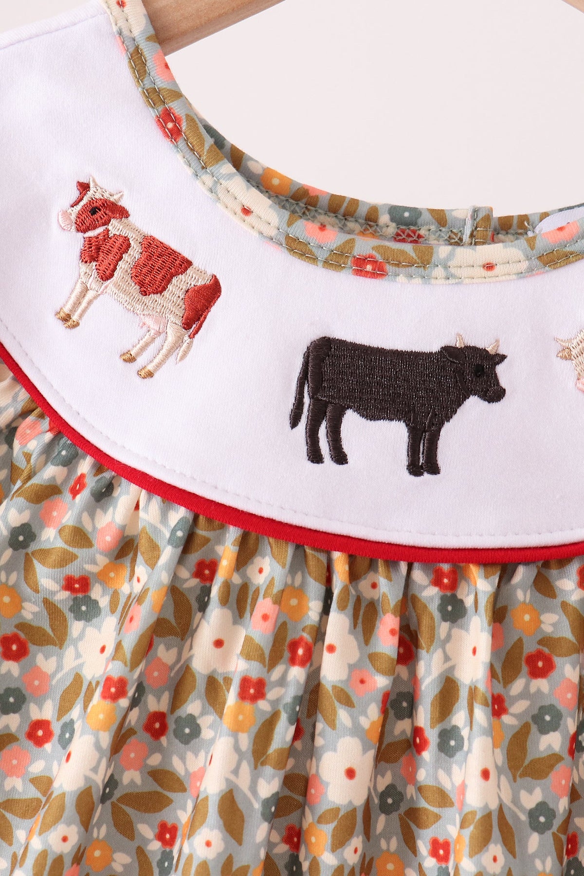 Cow Embroidery Dress