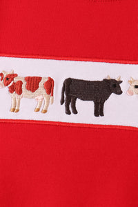 Cow Embroidery Top