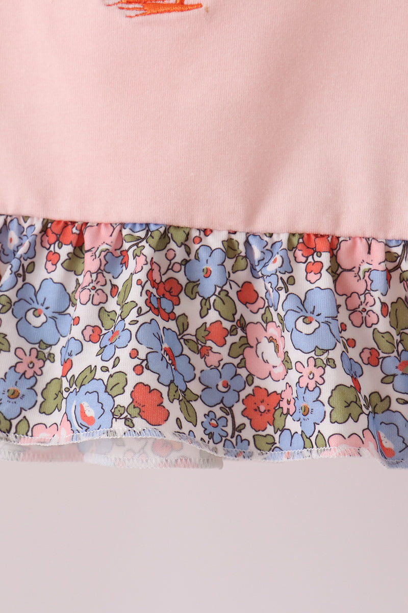 Chicken Applique Ruffle Pants Set