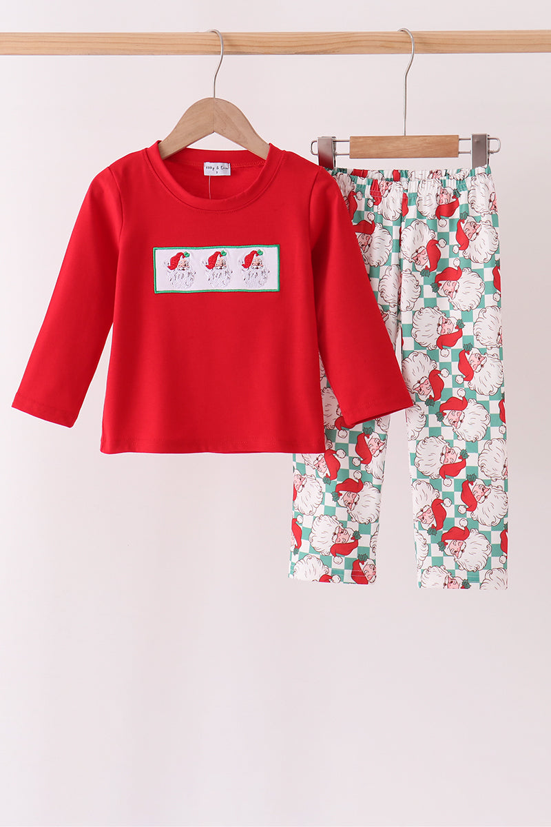 Santa Embroidery Pants Set