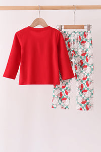 Santa Embroidery Pants Set