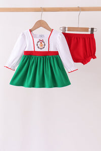 Gingerbread Smocked Bloomer Set
