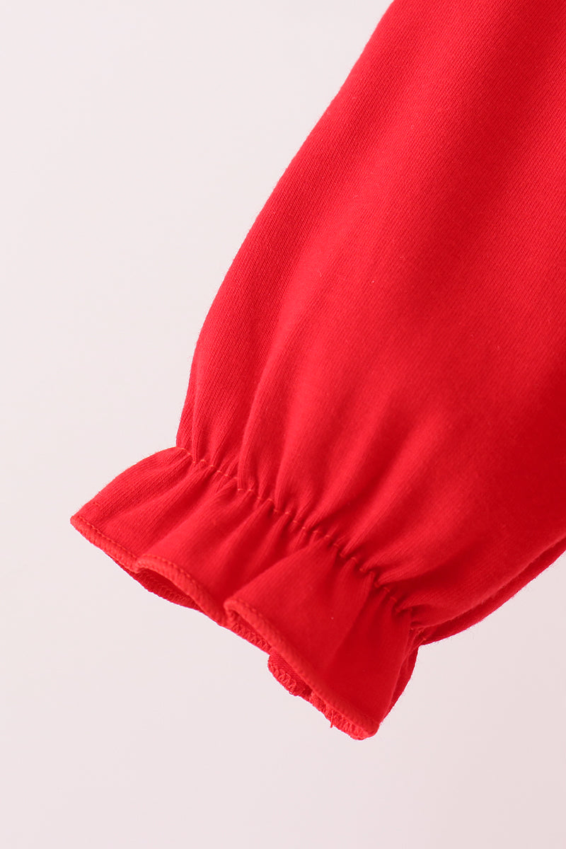 Holly Jolly Embroidery Ruffle Bloomer Set