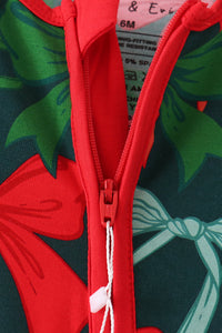 Forest Bow Zip Bamboo Romper