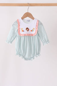 Turkey Embroidery Ruffle Gingham Bubble