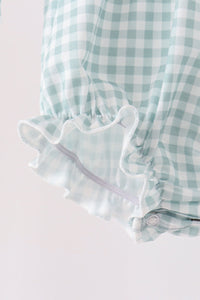 Turkey Embroidery Ruffle Gingham Bubble