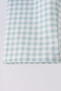 Turkey Embroidery Gingham Pants Set