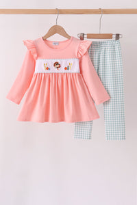 Turkey Embroidery Ruffle Pants Set