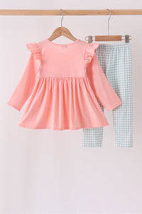 Turkey Embroidery Ruffle Pants Set