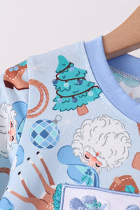 Cowboy Santa Embroidery Pants Set