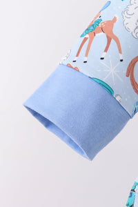 Cowboy Santa Embroidery Pants Set