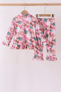 Cowboy Ruffle Bamboo Pajama Set