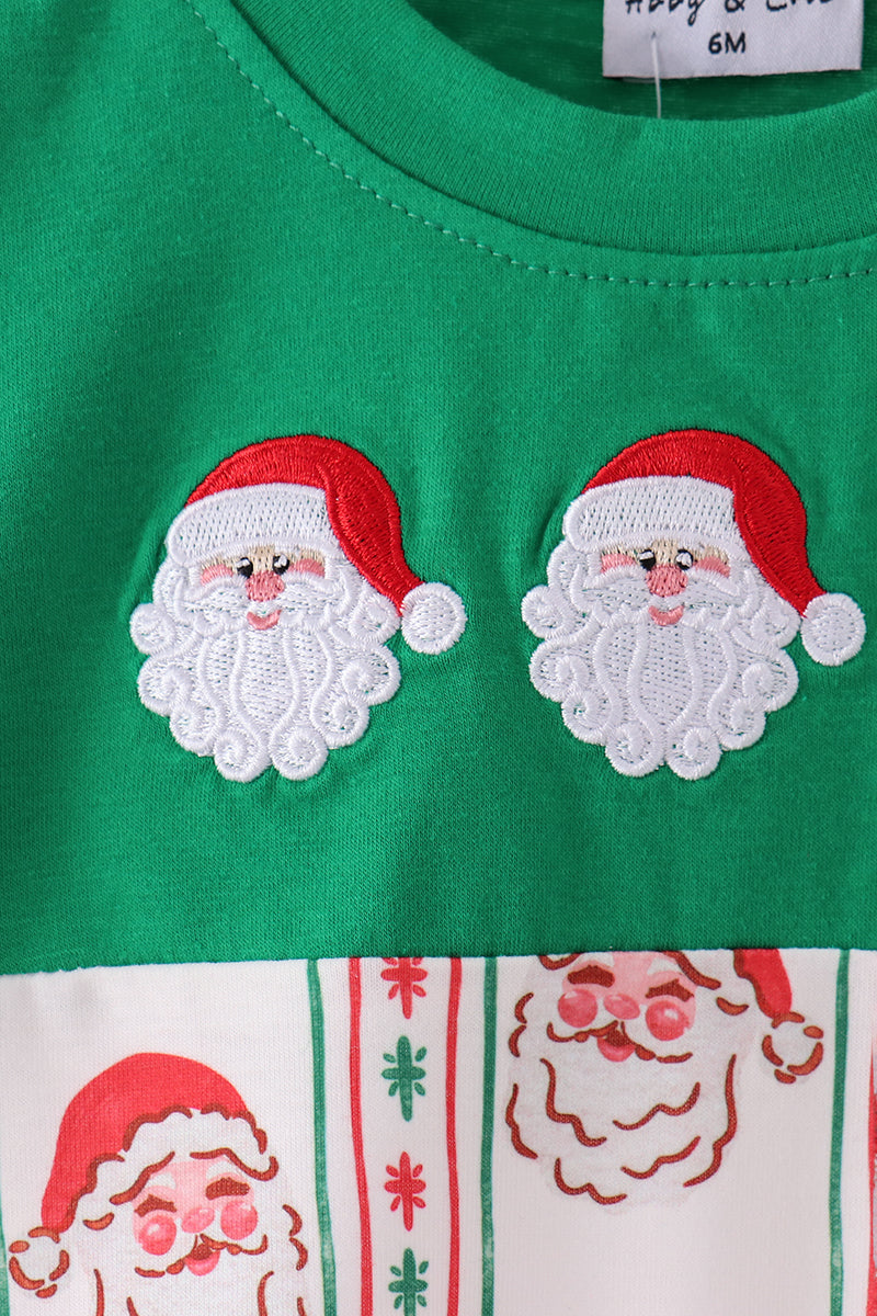 Santa Embroidery Romper