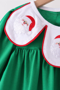 Santa Embroidery Ruffle Pants Set