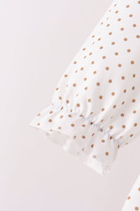 Gingerbread Embroidery Ruffle Pants Set