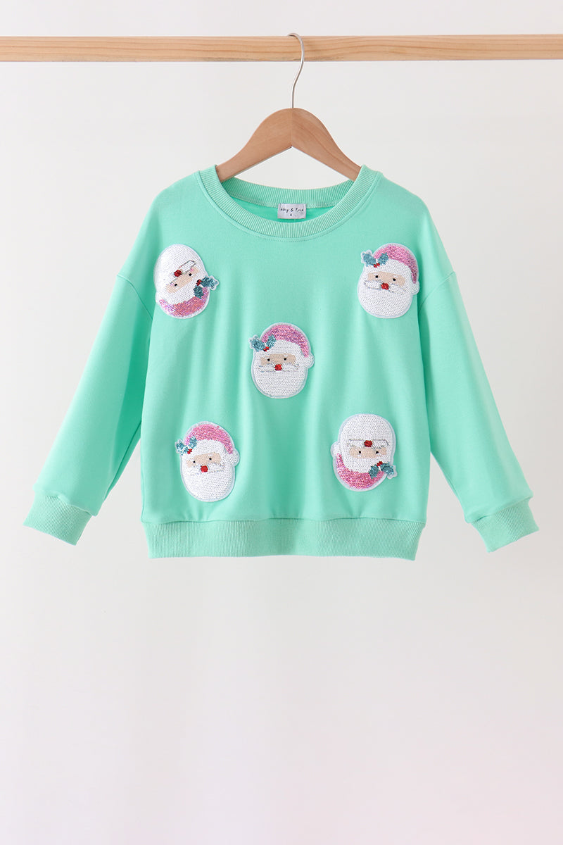 Santa Sequin Mom&me Top