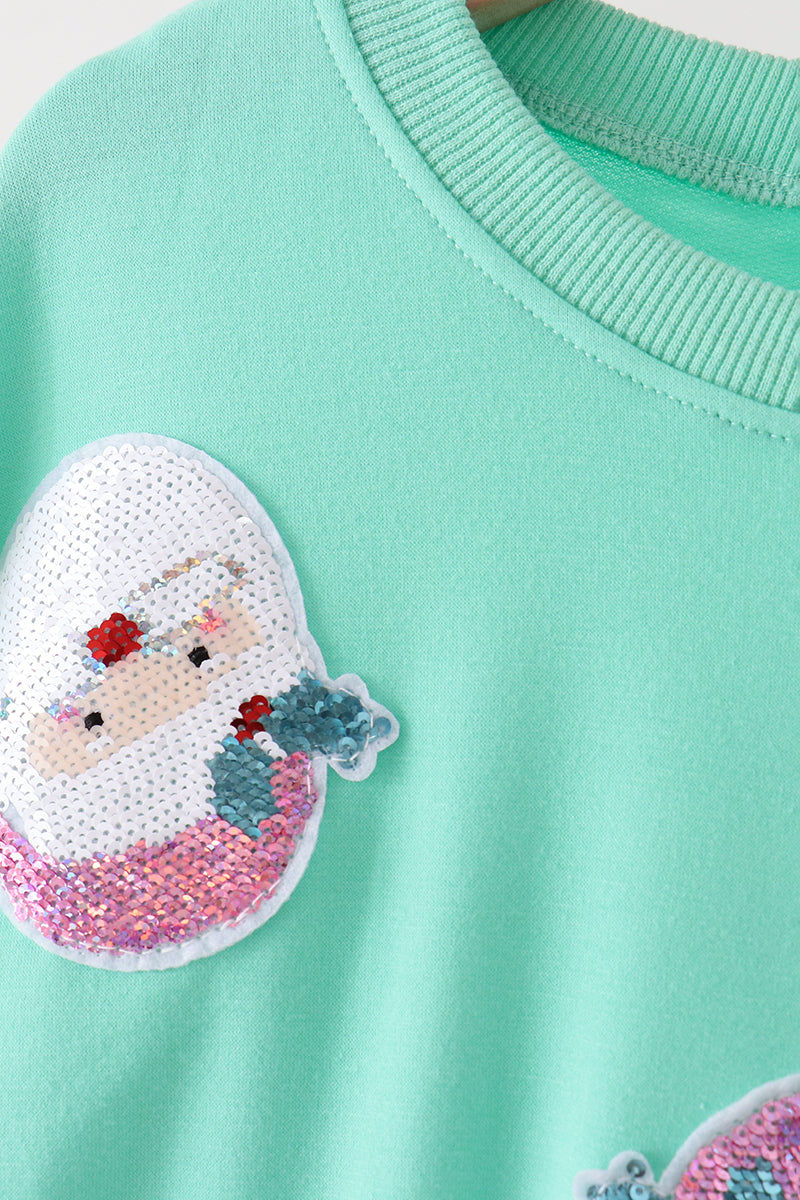 Santa Sequin Mom&me Top