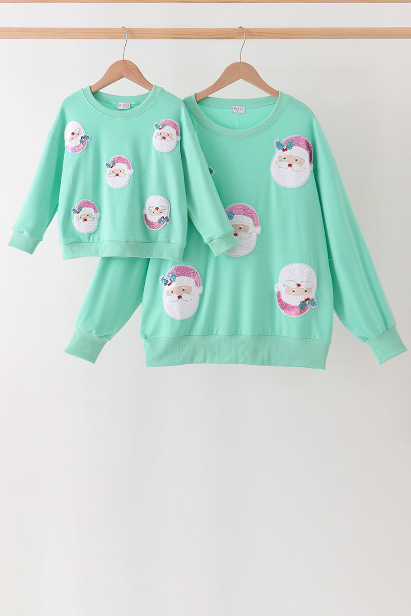 Santa Sequin Mom&me Top