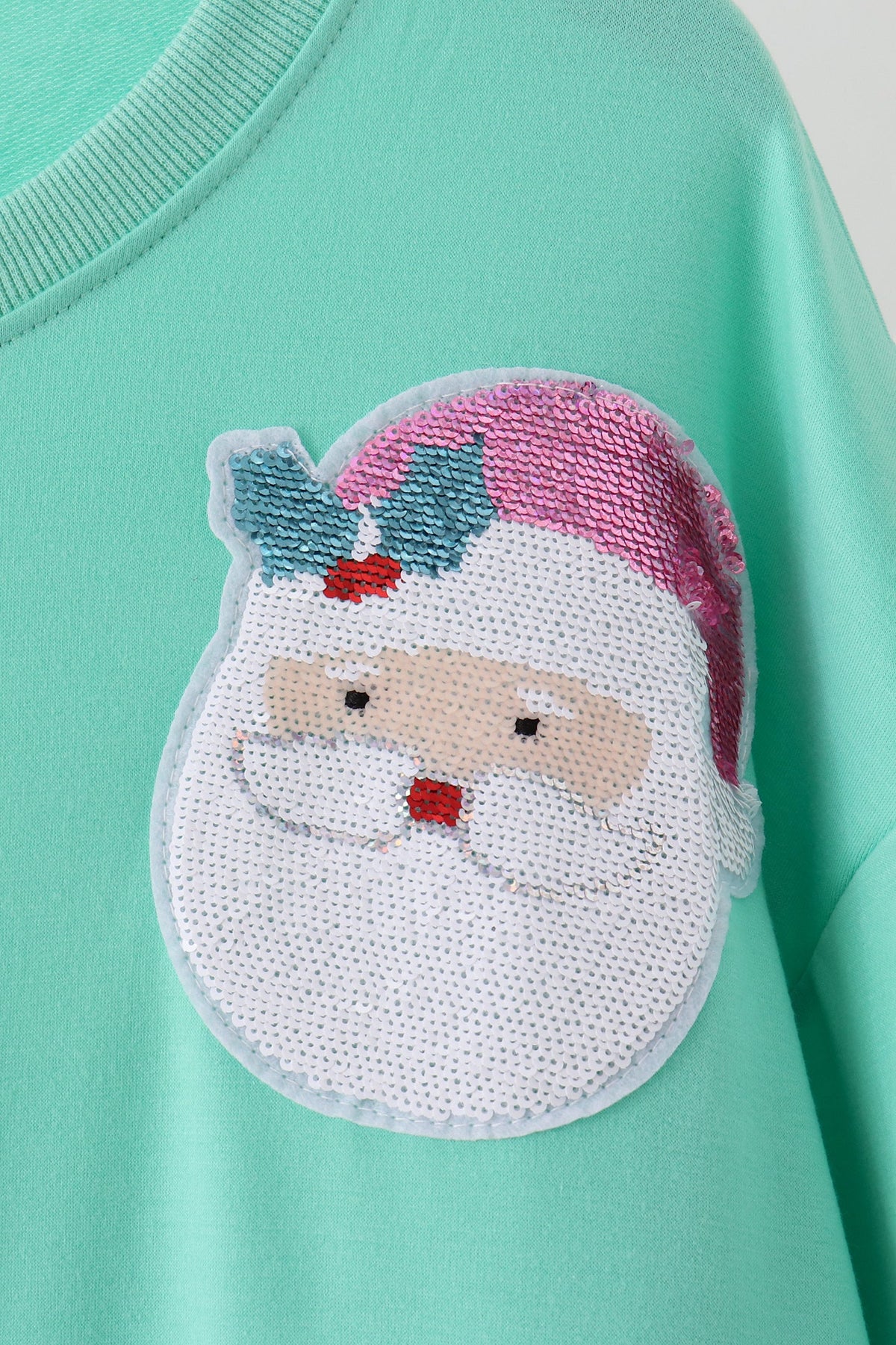Santa Sequin Mom&me Top