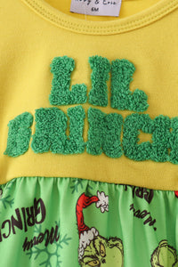 Grinch French Knot Bow Bubble