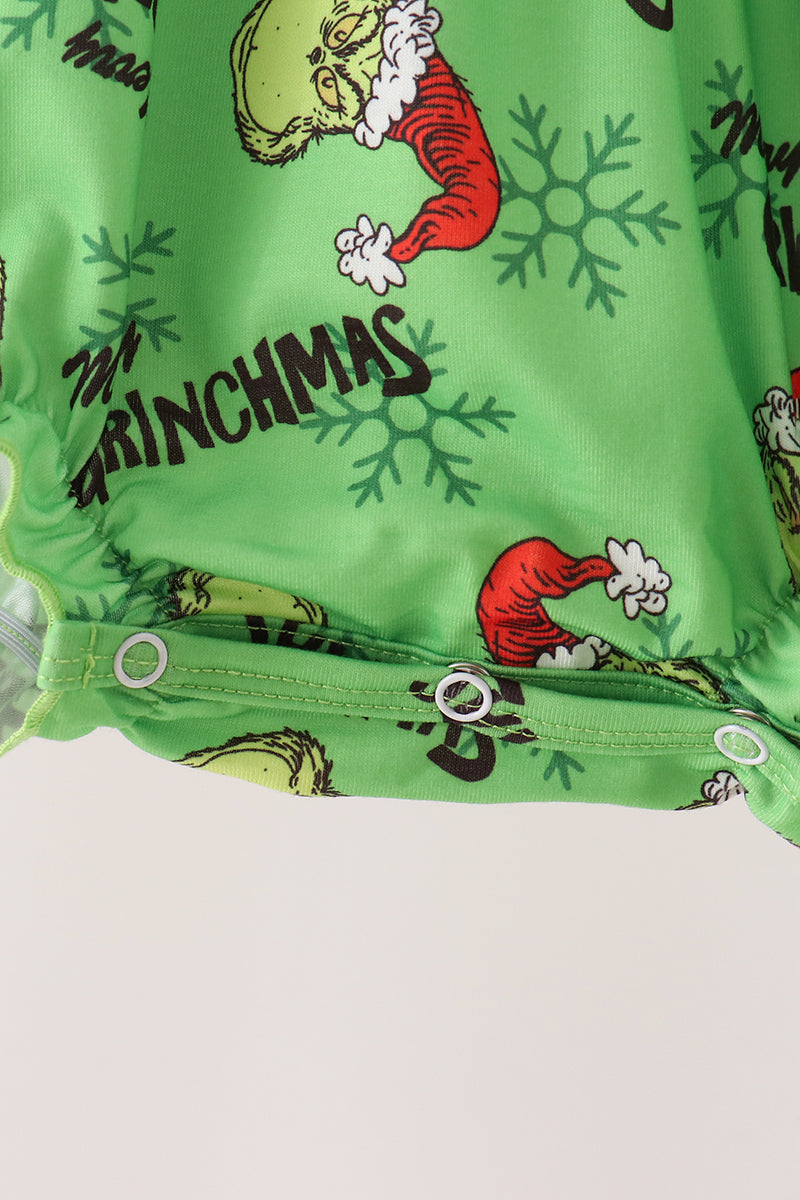 Grinch French Knot Bow Bubble