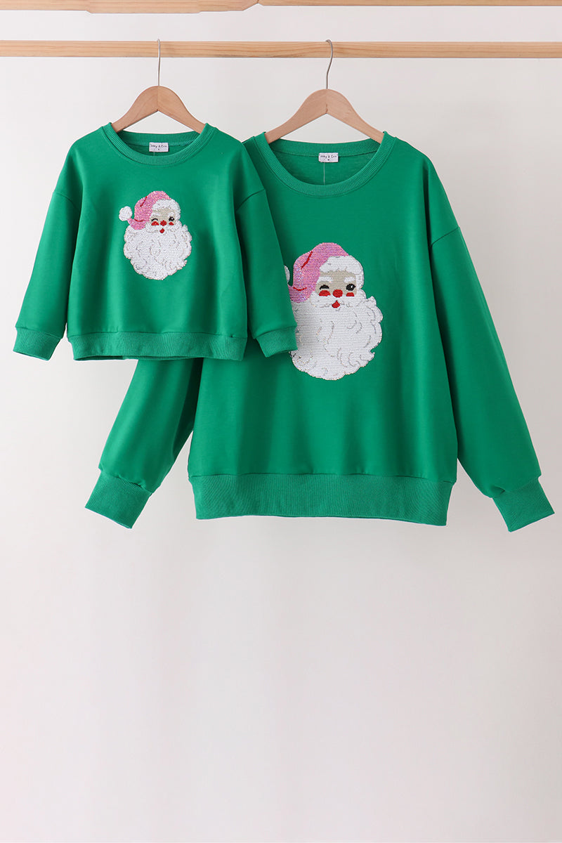 Santa Sequin Mom&me Top