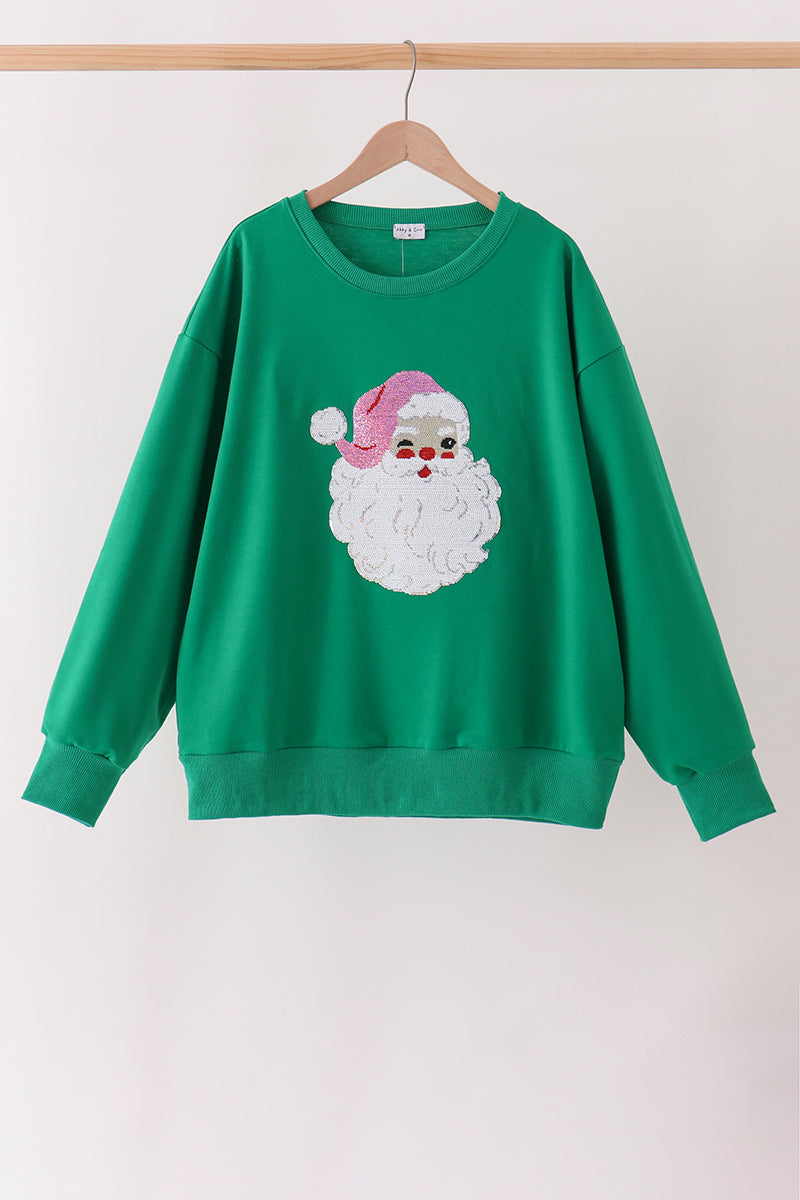 Santa Sequin Mom&me Top