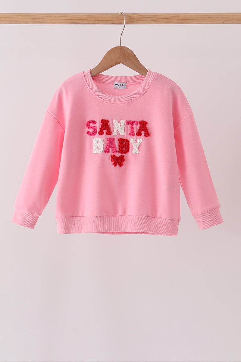 Santa Baby French Knot Mom&me Top