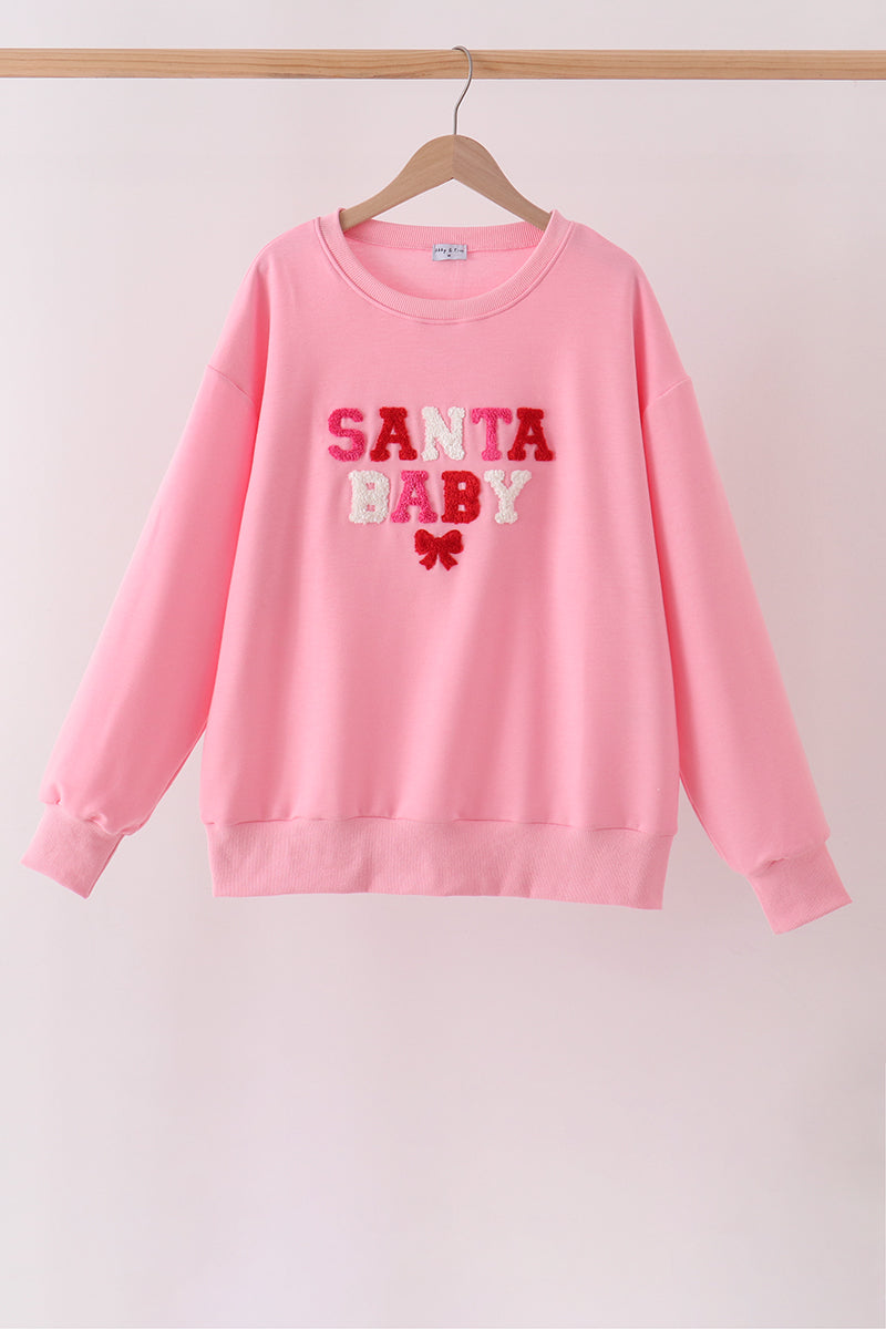 Santa Baby French Knot Mom&me Top
