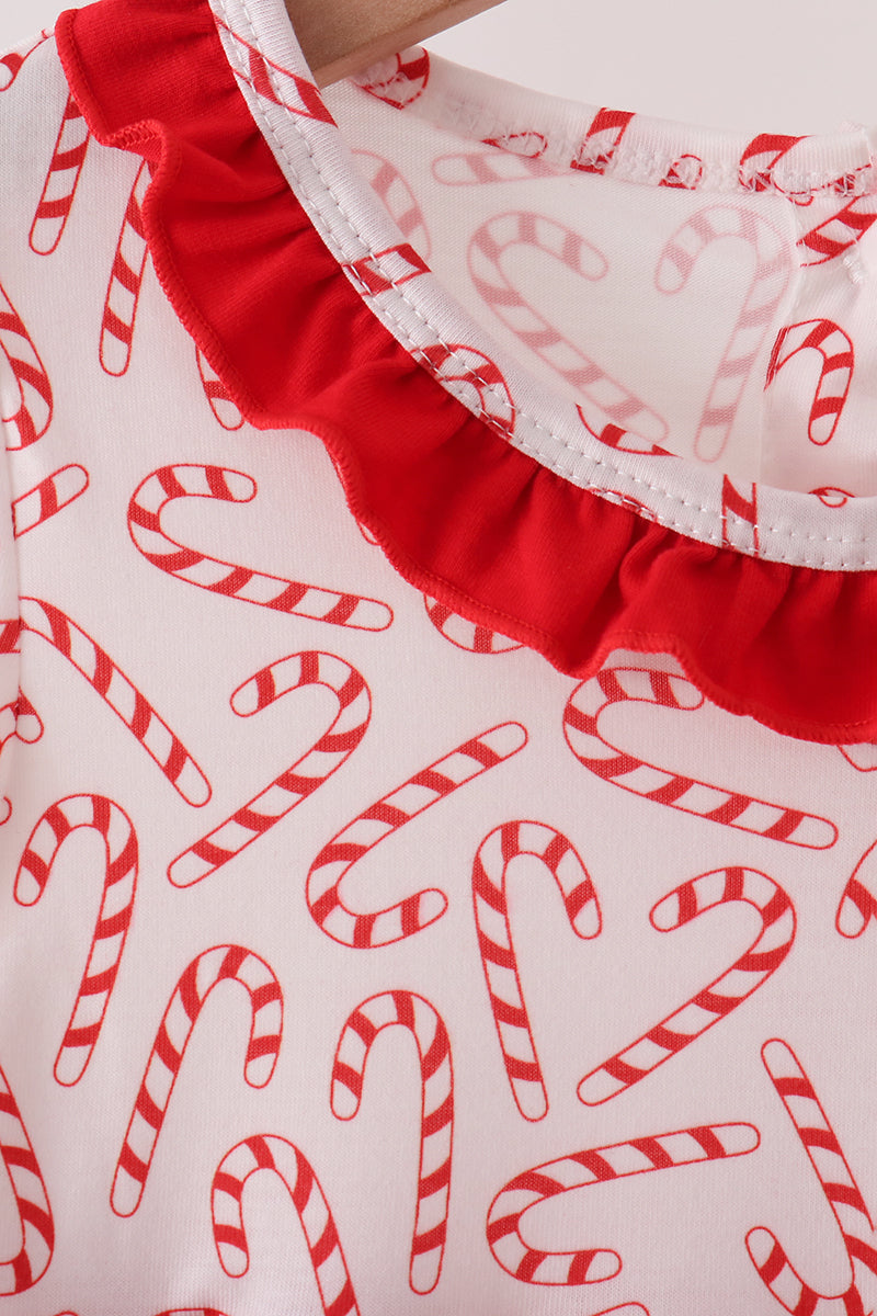 Candy Cane Sequin Ruffle Dress