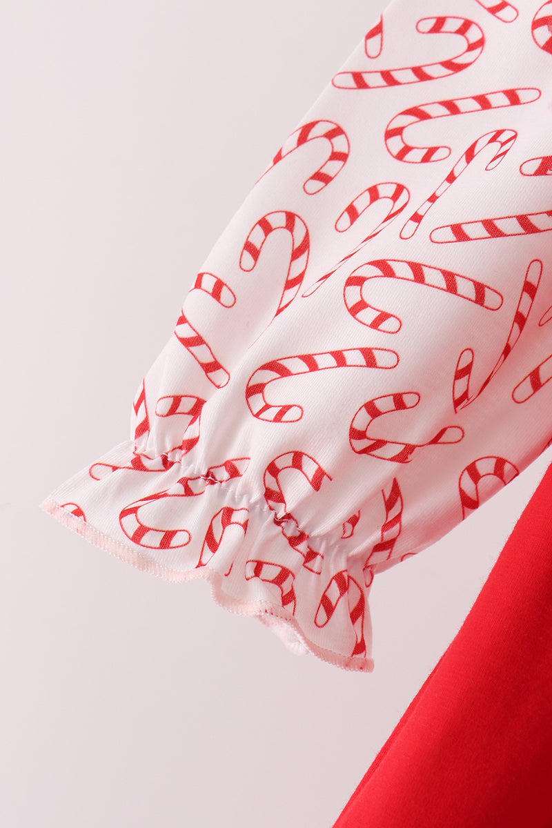 Candy Cane Sequin Ruffle Dress