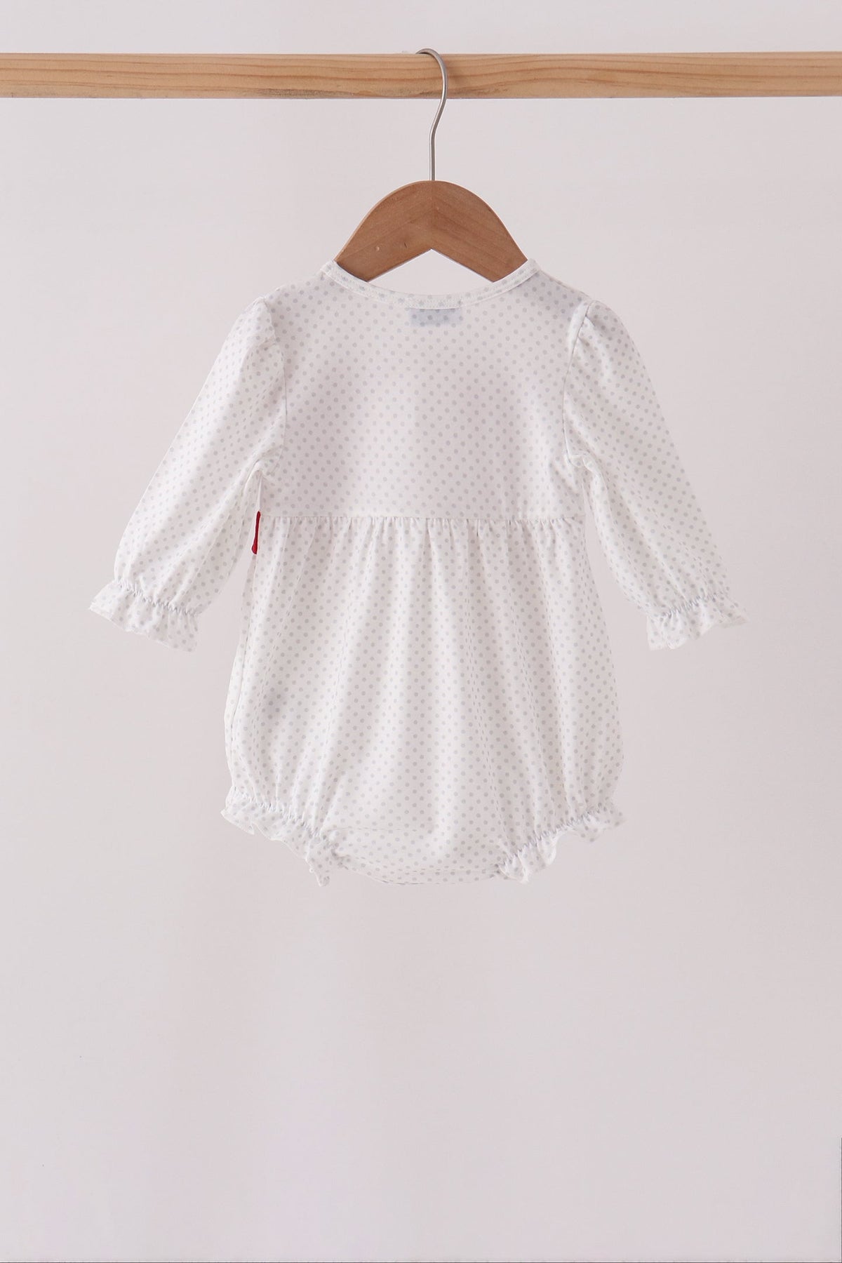 Candy Cane Smocked polka dot Bubble