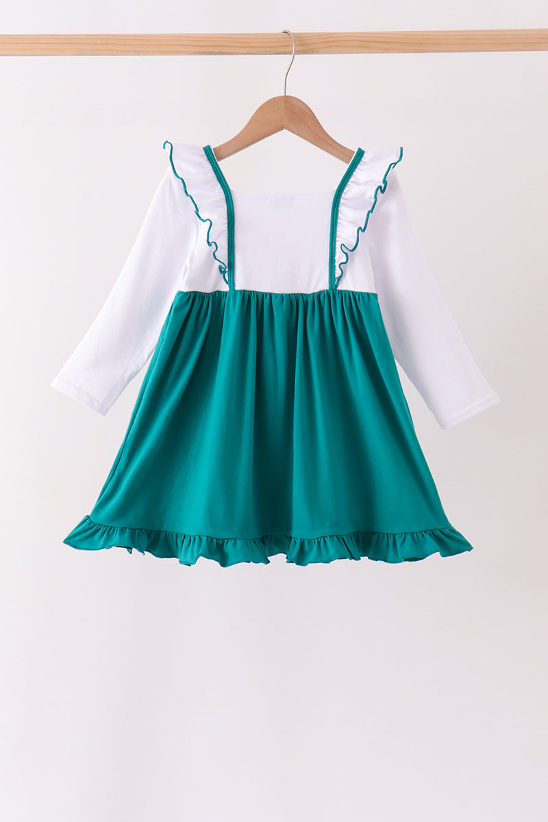 Nativity Embroidery Ruffle Dress