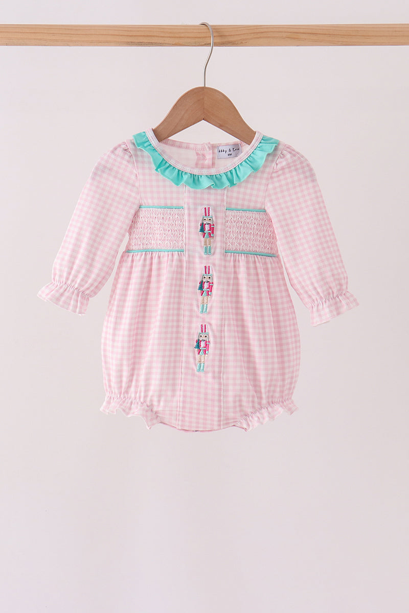 Nutcracker Smocked Ruffle Bubble
