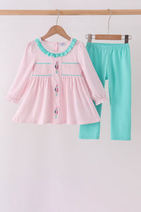 Nutcracker Smocked Ruffle Pants Set