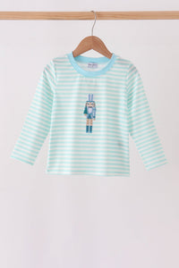 Nutcracker Embroidery Stripe Top