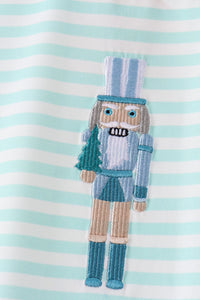 Nutcracker Embroidery Stripe Top
