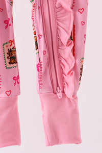 Snowman Ruffle Bamboo Romper