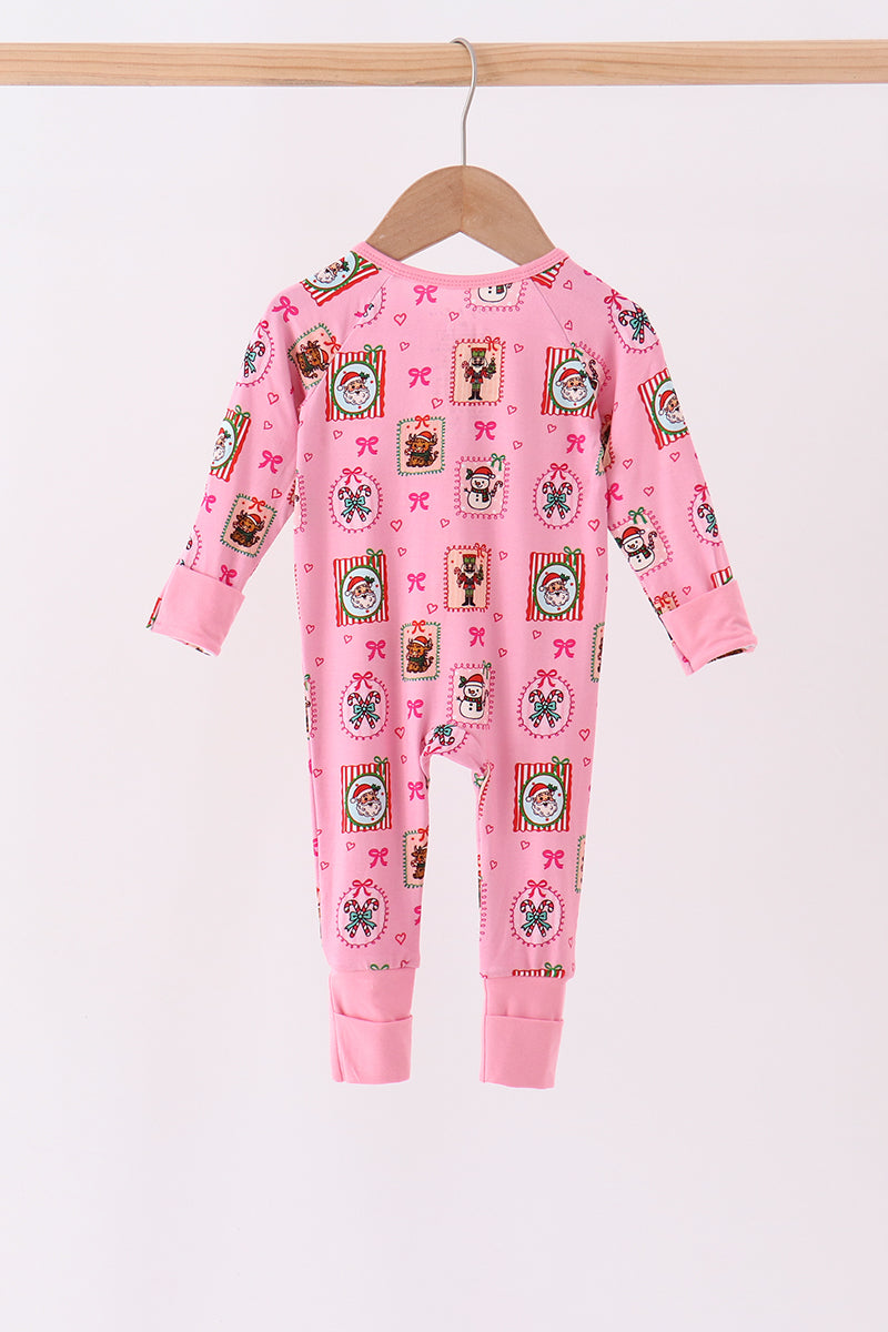 Snowman Ruffle Bamboo Romper