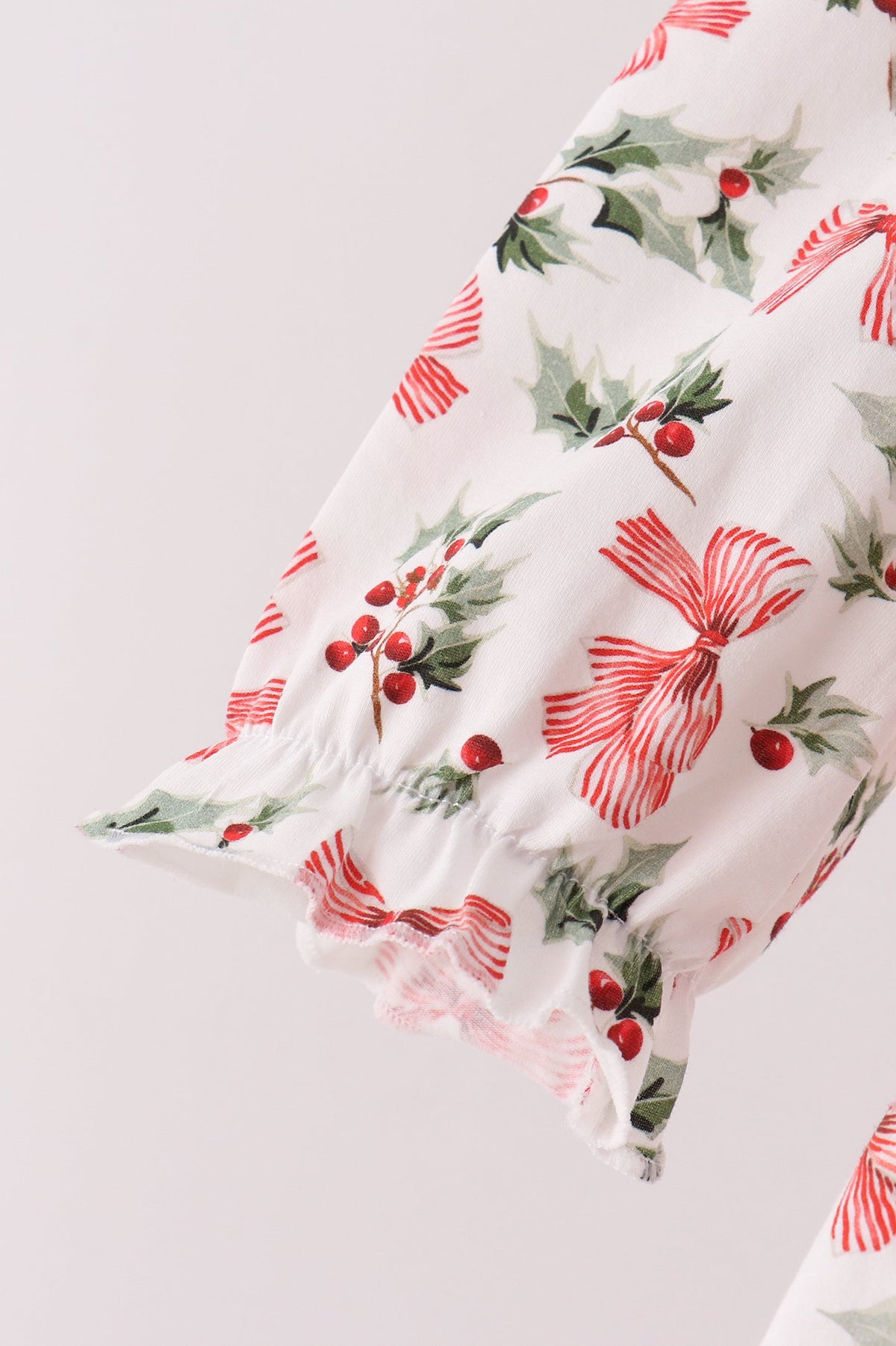 Holly Bow Smocked Lace Dress