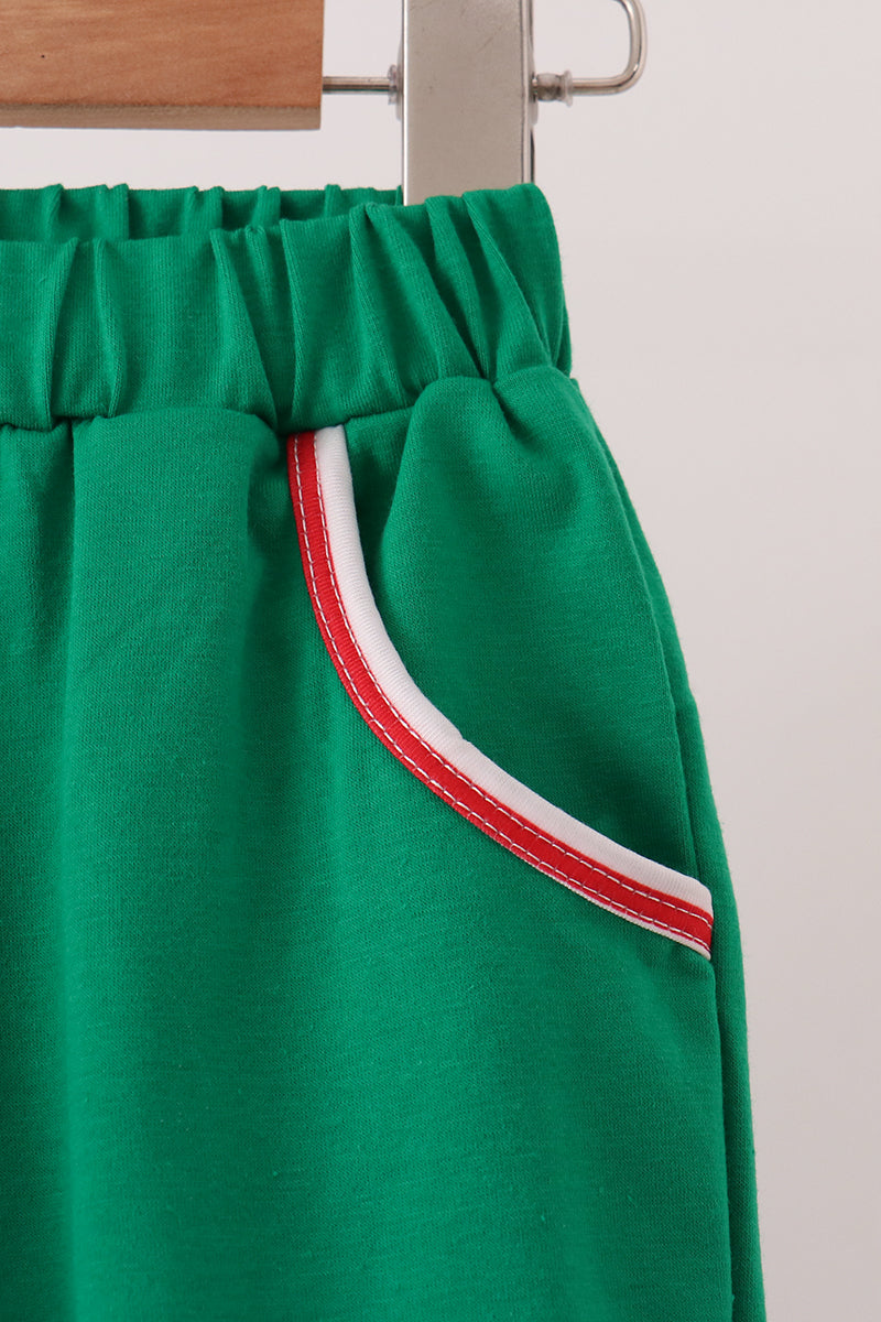 Nutcracker Embroidery Stripe Pants Set