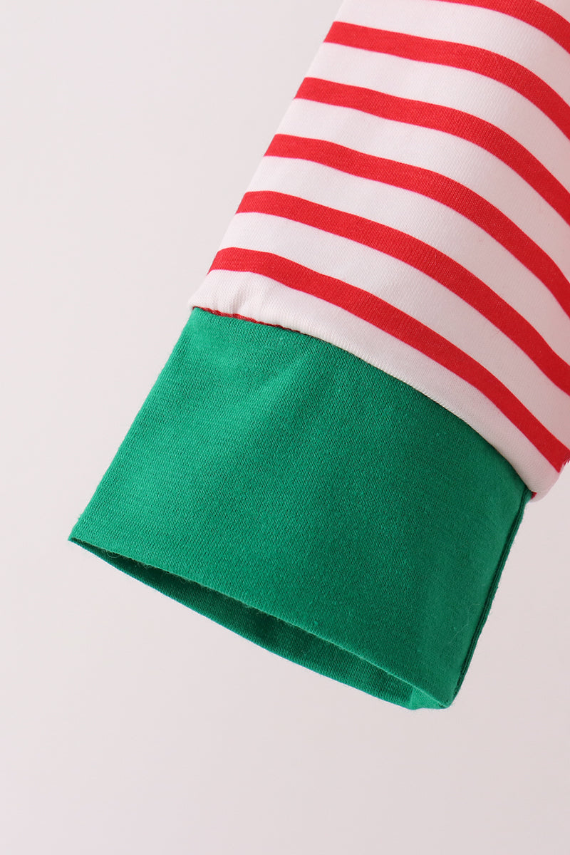 Nutcracker Embroidery Stripe Pants Set