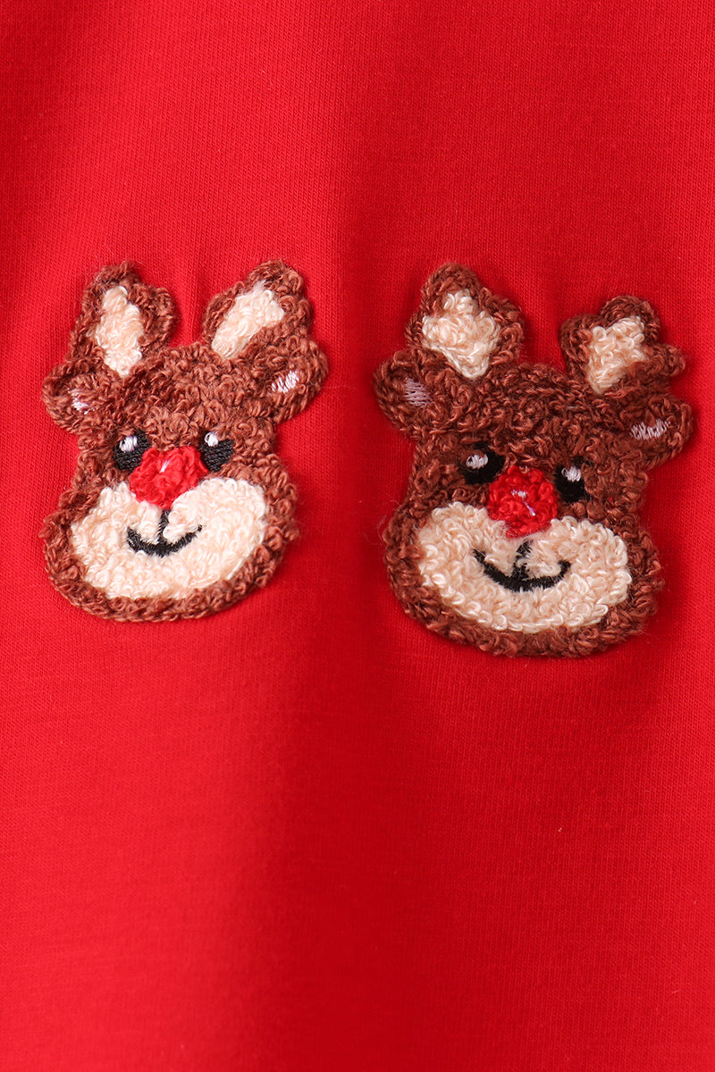Reindeer French Knot Pants Set