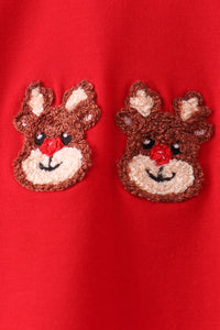 Reindeer French Knot Pants Set