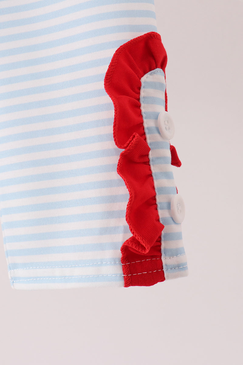 Reindeer French Knot Ruffle Pants Set